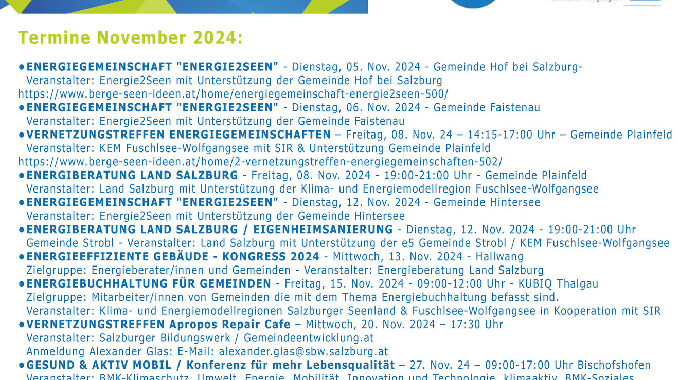 Angebote / Termine November 2024